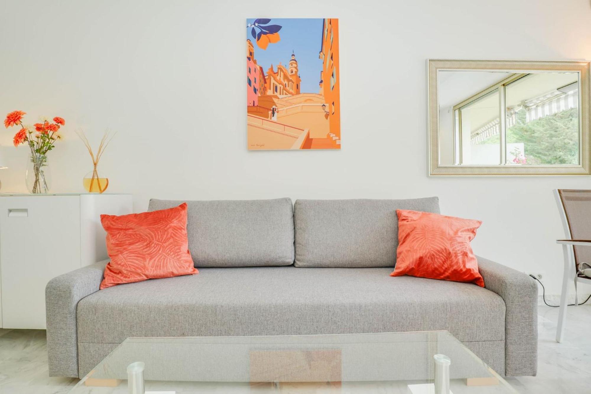 « La Grande Residence » Vue Mer, Piscine Menton Eksteriør billede
