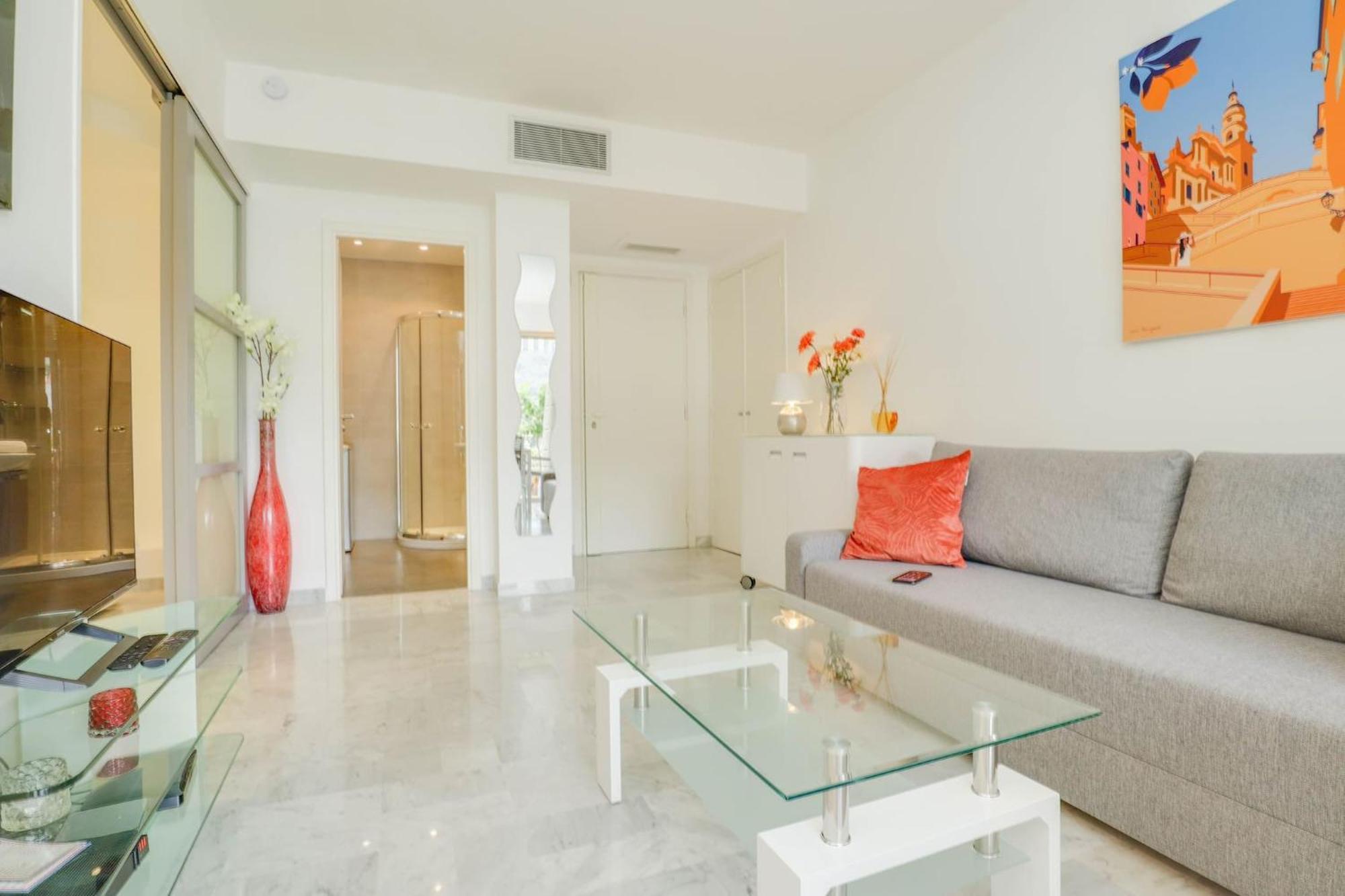 « La Grande Residence » Vue Mer, Piscine Menton Eksteriør billede
