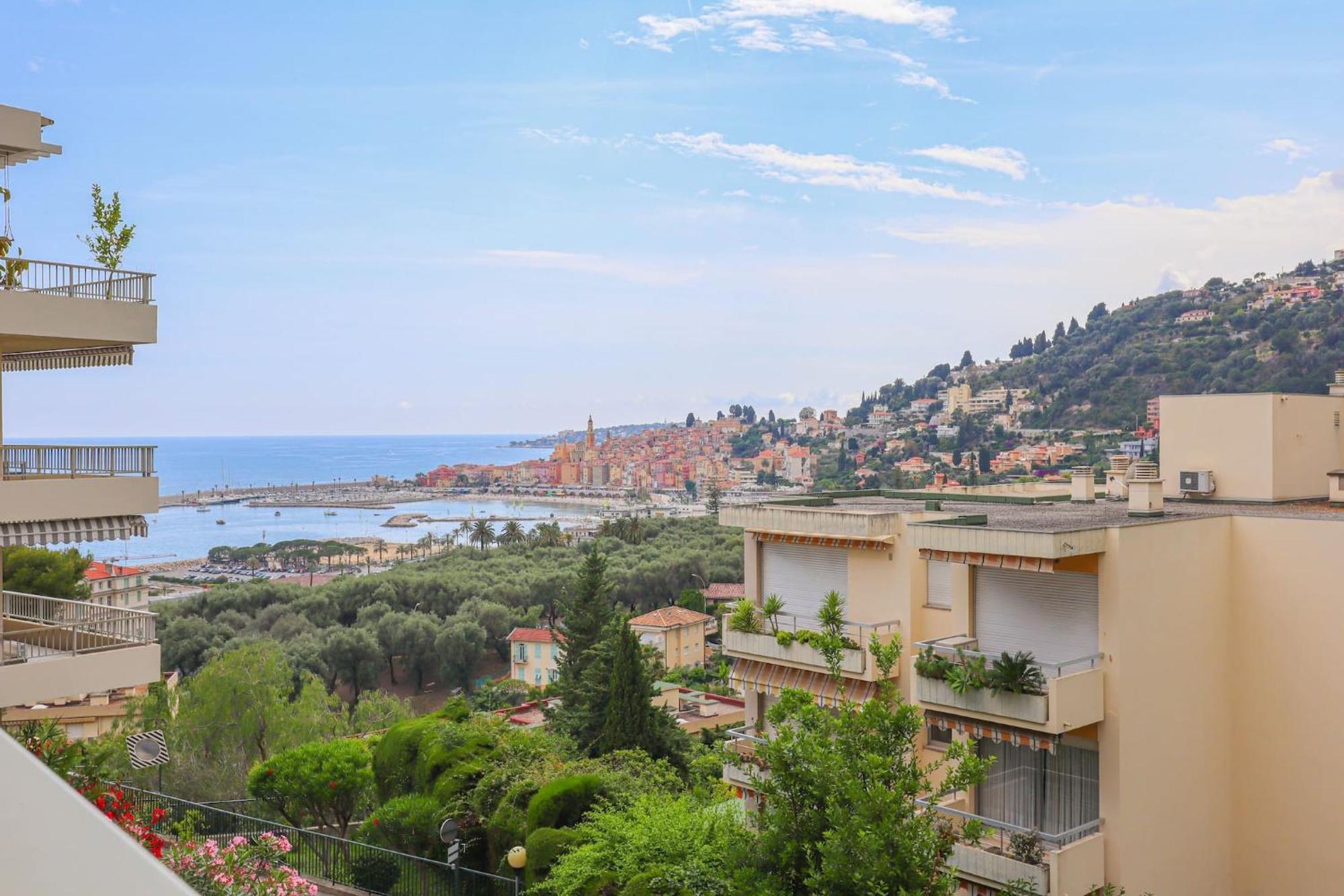 « La Grande Residence » Vue Mer, Piscine Menton Eksteriør billede